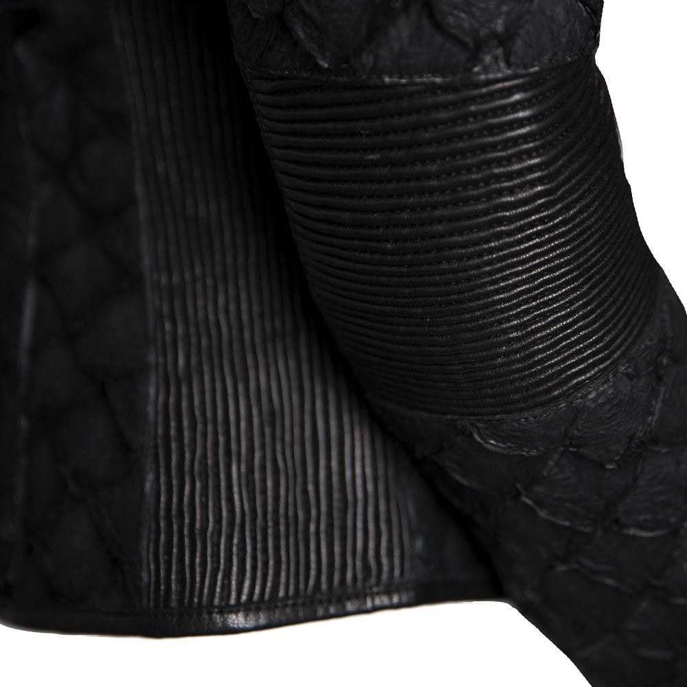 Pirarucu Skin Mao Collar Jacket