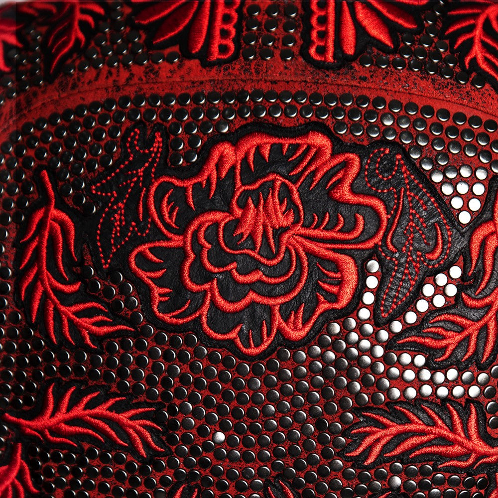 Red Embroidered Floral Jacket