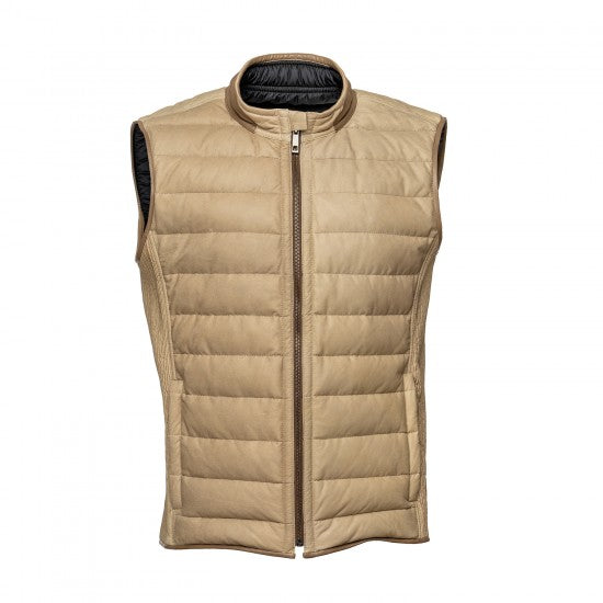 Chaleco acolchado de piel de oveja