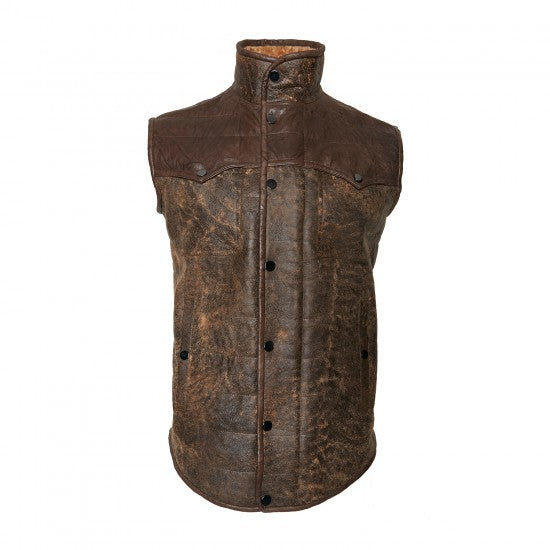 Chaleco de cuello alto de piel de oveja