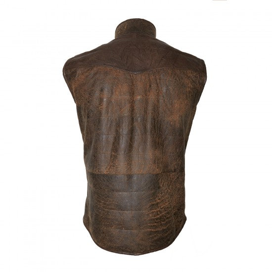 Chaleco de cuello alto de piel de oveja