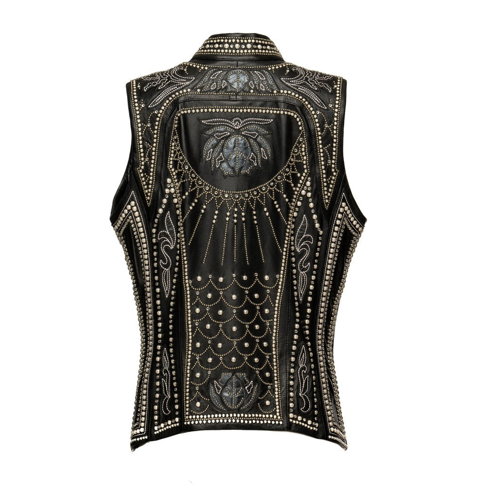 Chaleco real negro adornado