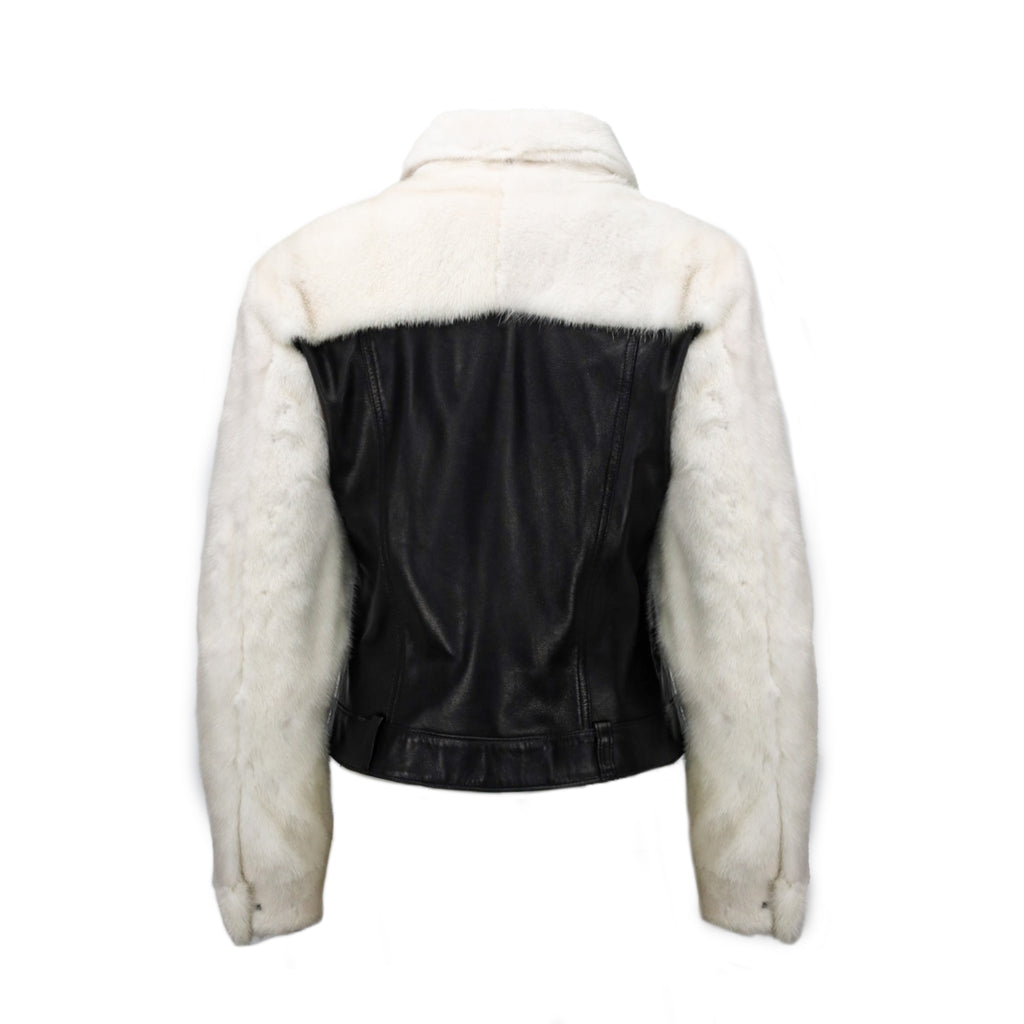 Leather & mink fur Jacket