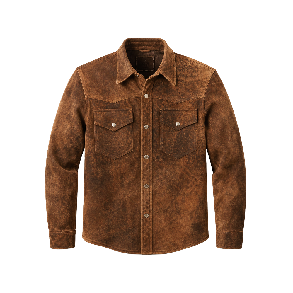 Shaved Sheepskin Leather Shirt