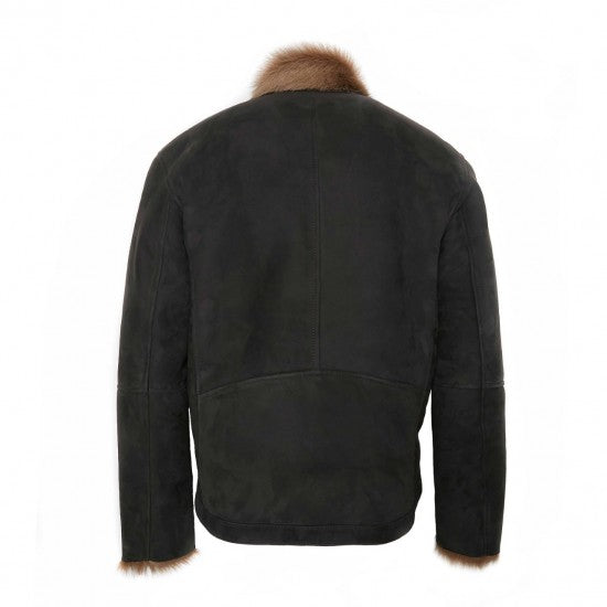 Tuscan Sheepskin Jacket with Buckle Collar